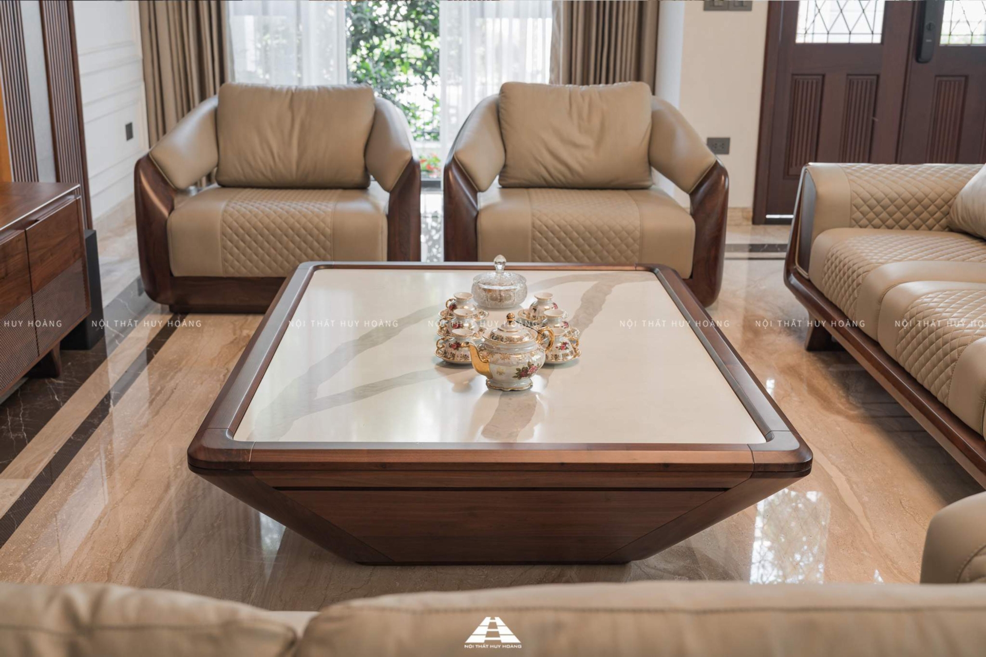 Sofa gỗ óc chó Avalon 28 kiểu dáng hiện đại