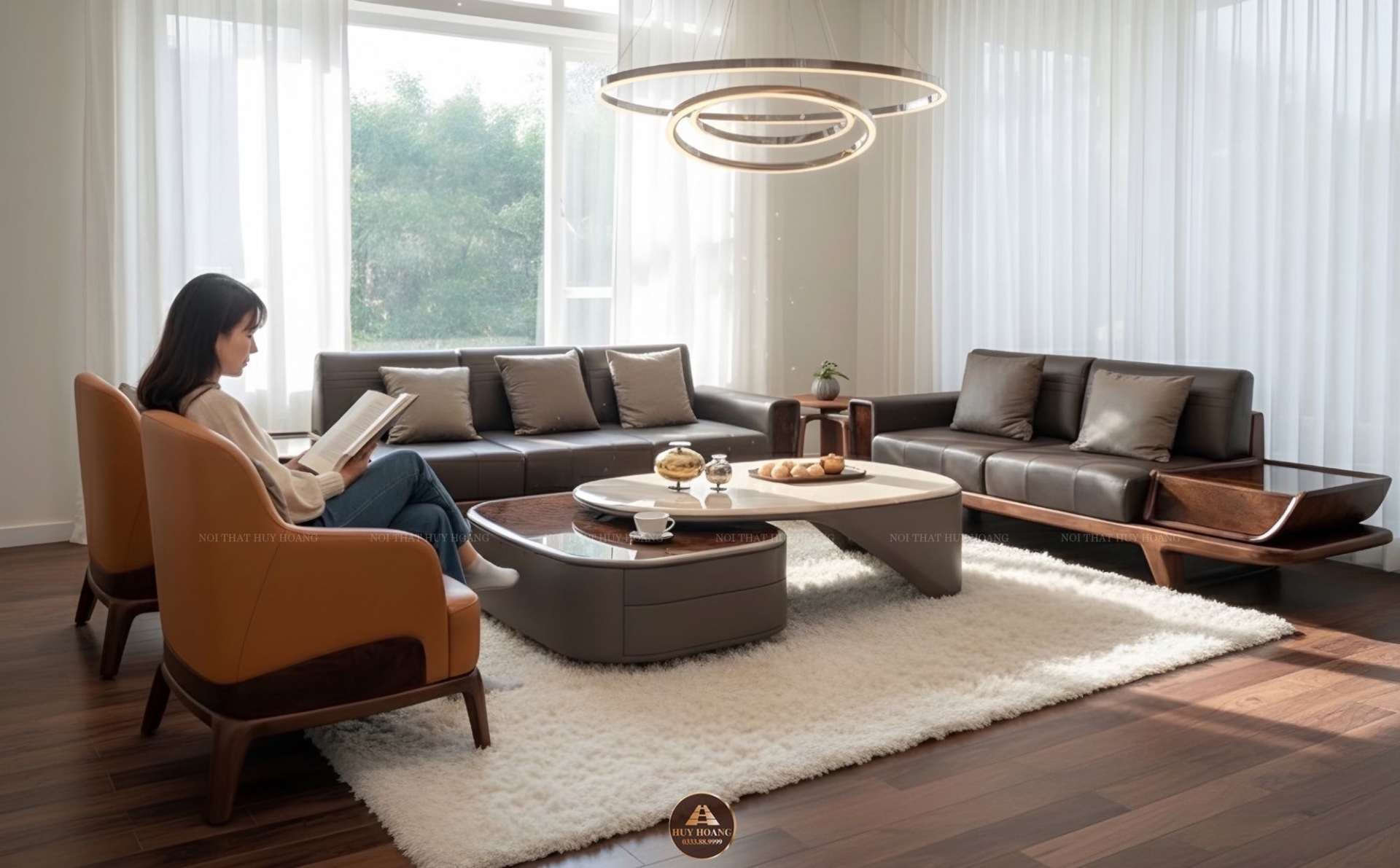 Sofa gỗ óc chó Avalon 37