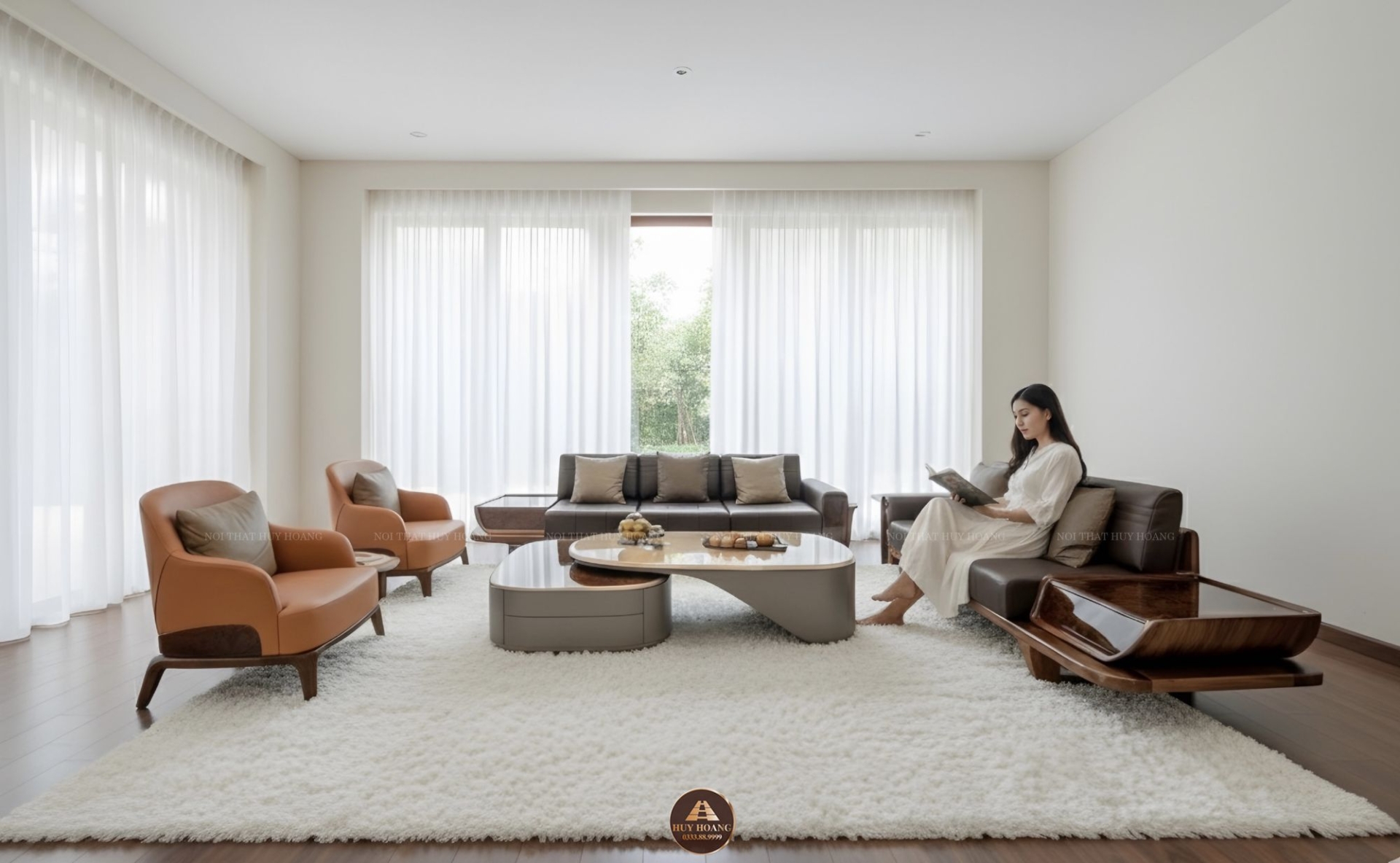 Sofa gỗ óc chó Avalon 37