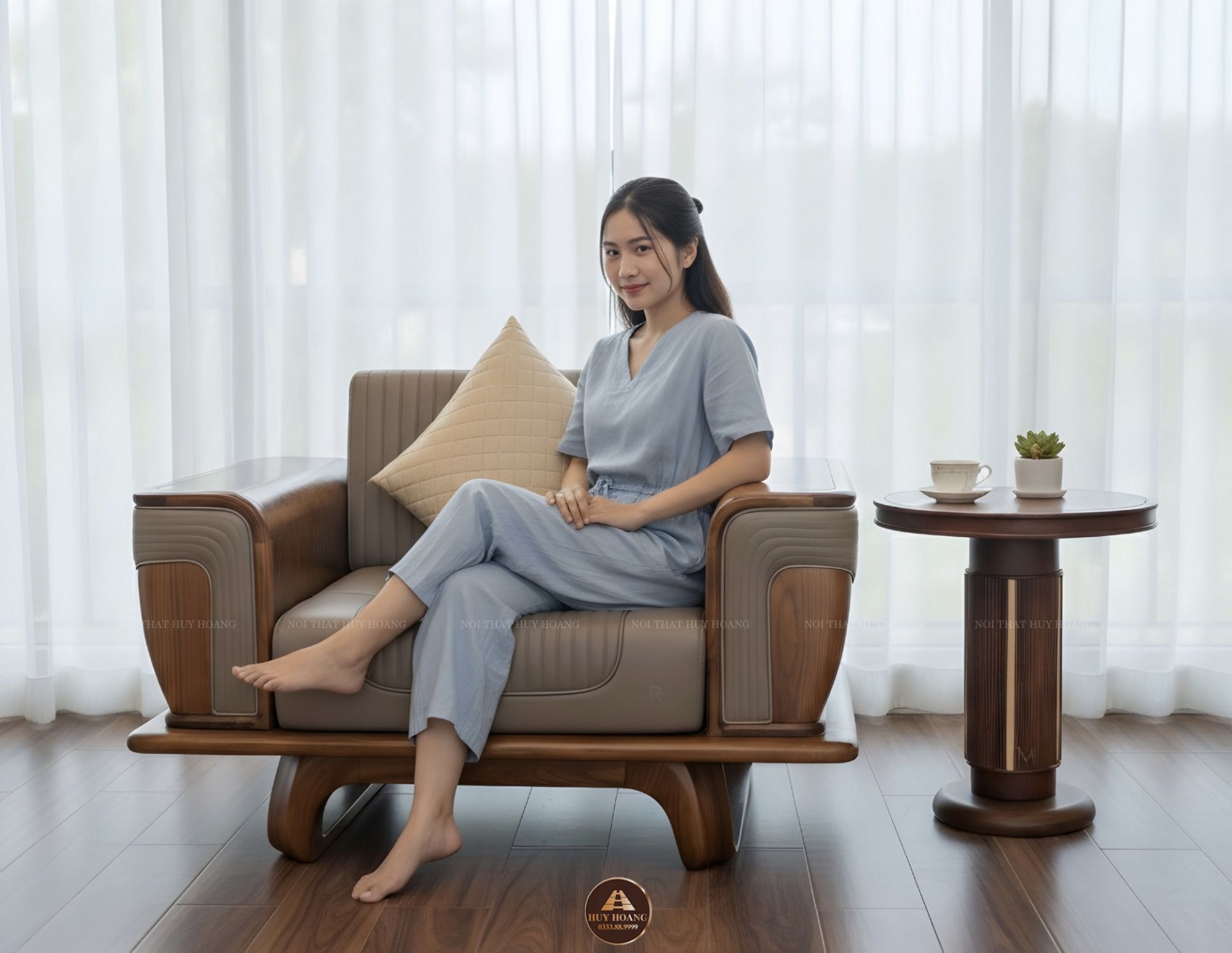 Sofa gỗ óc chó Avalon 39