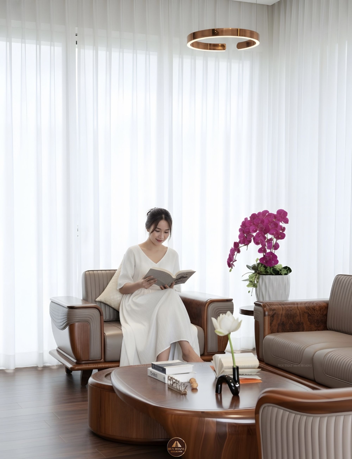 Sofa gỗ óc chó Avalon 39