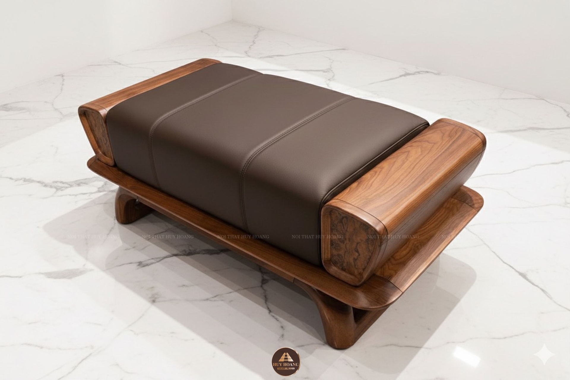 Sofa gỗ óc chó Avalon 40 đơn giản, hiện đại