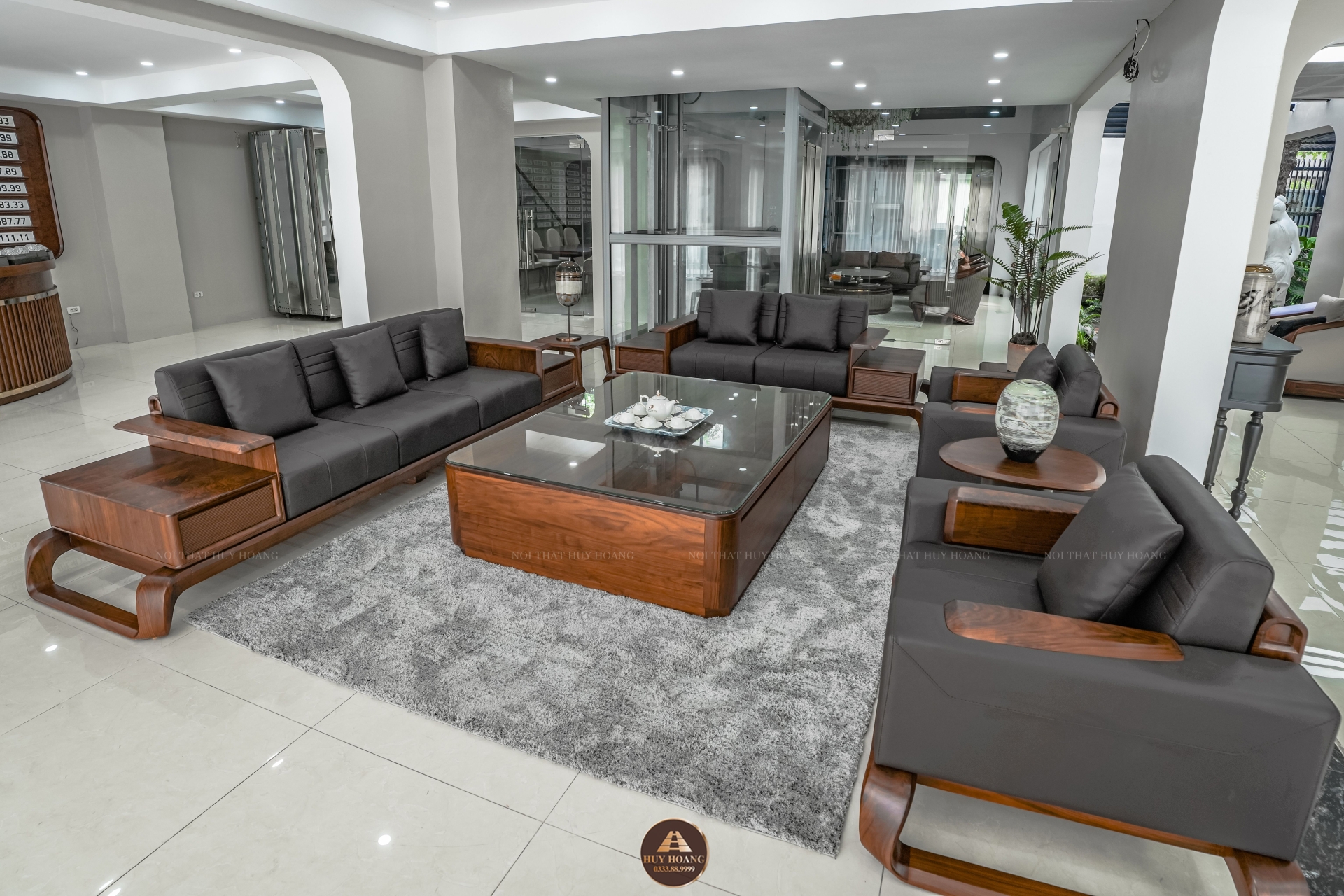 Bộ sofa gỗ óc chó Avalon Claro