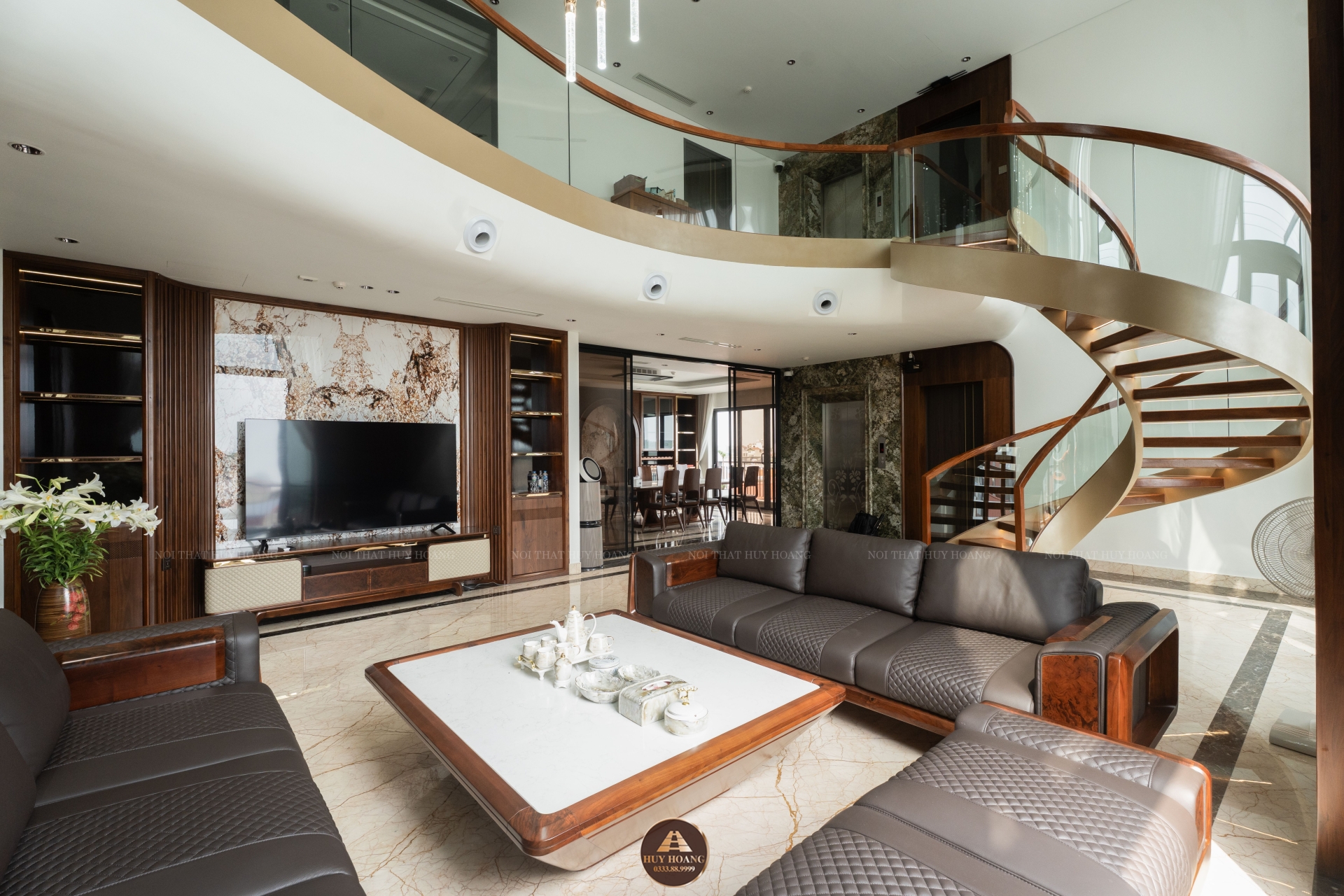 Bộ sofa gỗ óc chó cao cấp Avalon Horizon