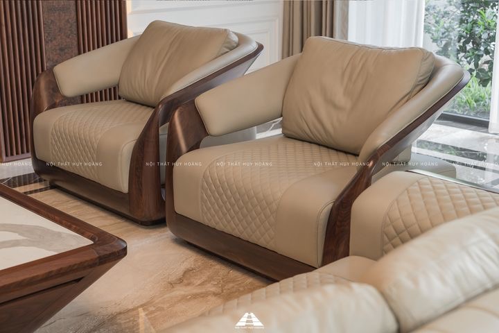 Bộ sofa gỗ óc chó cao cấp Avalon Monarch