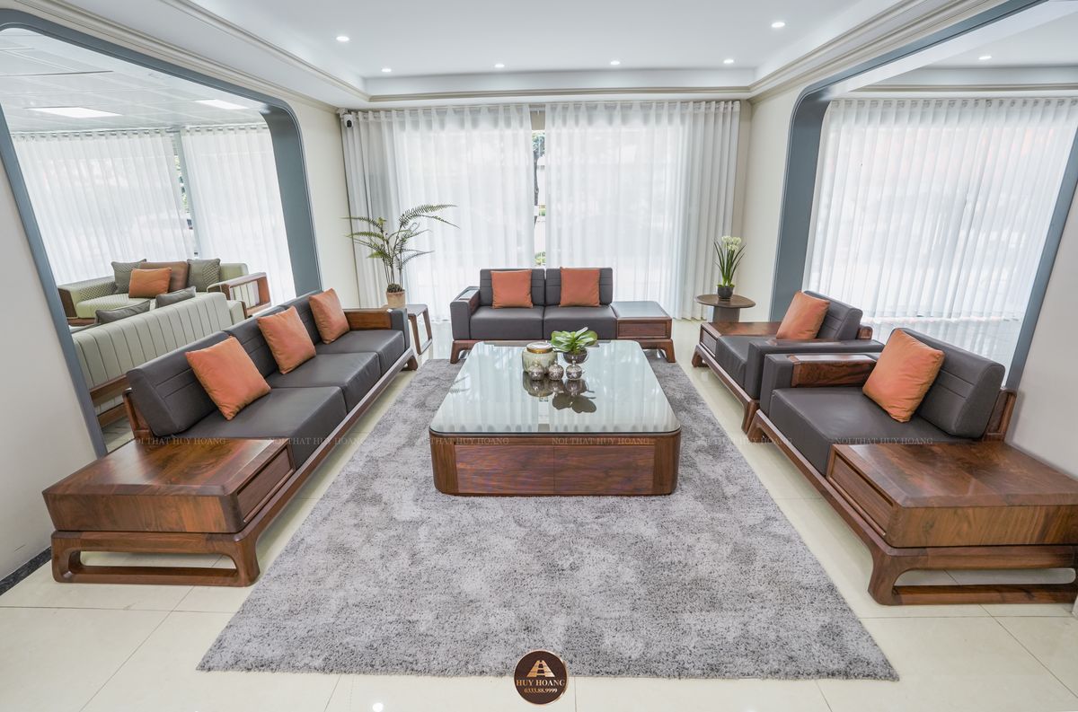 Bộ sofa gỗ óc chó cao cấp Avalon Novera