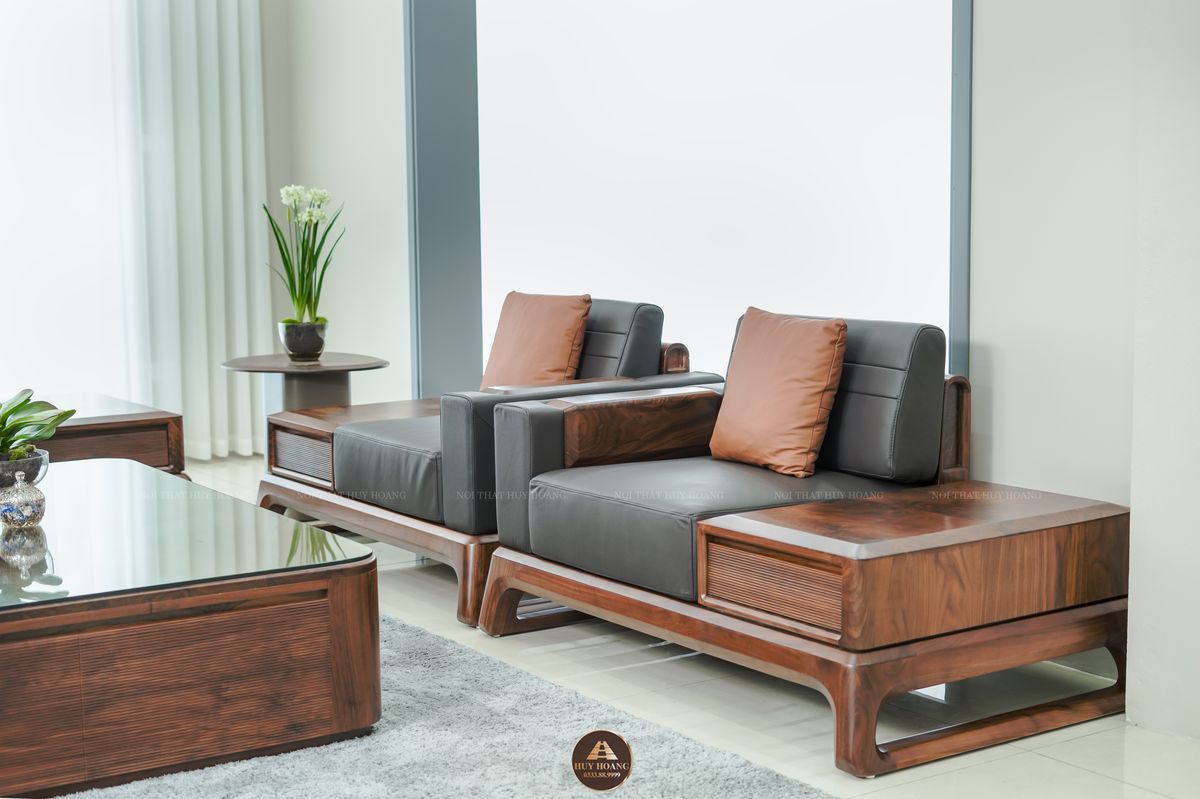 Bộ sofa gỗ óc chó cao cấp Avalon Novera