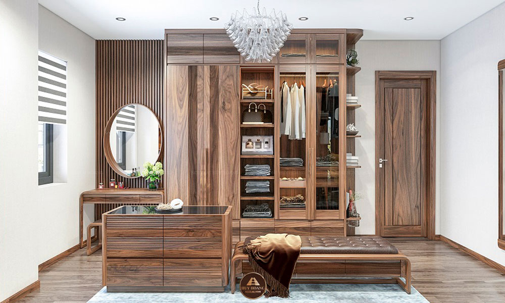 nội thất phòng ngủ gỗ óc chó