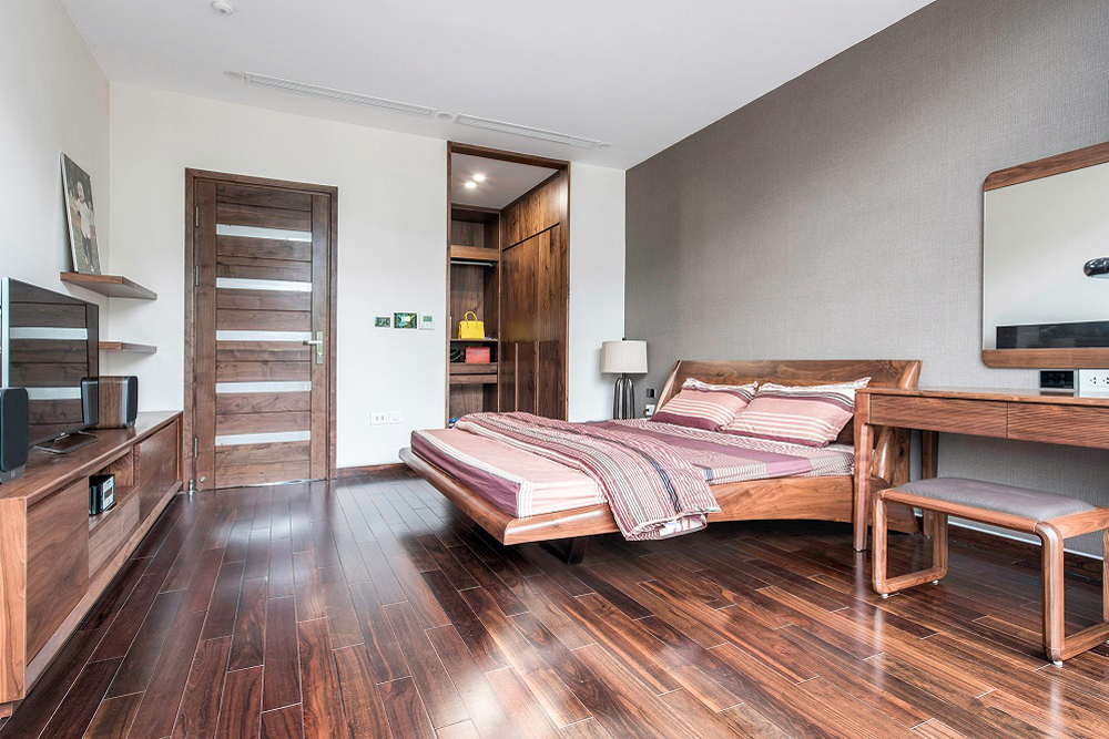 nội thất phòng ngủ gỗ óc chó