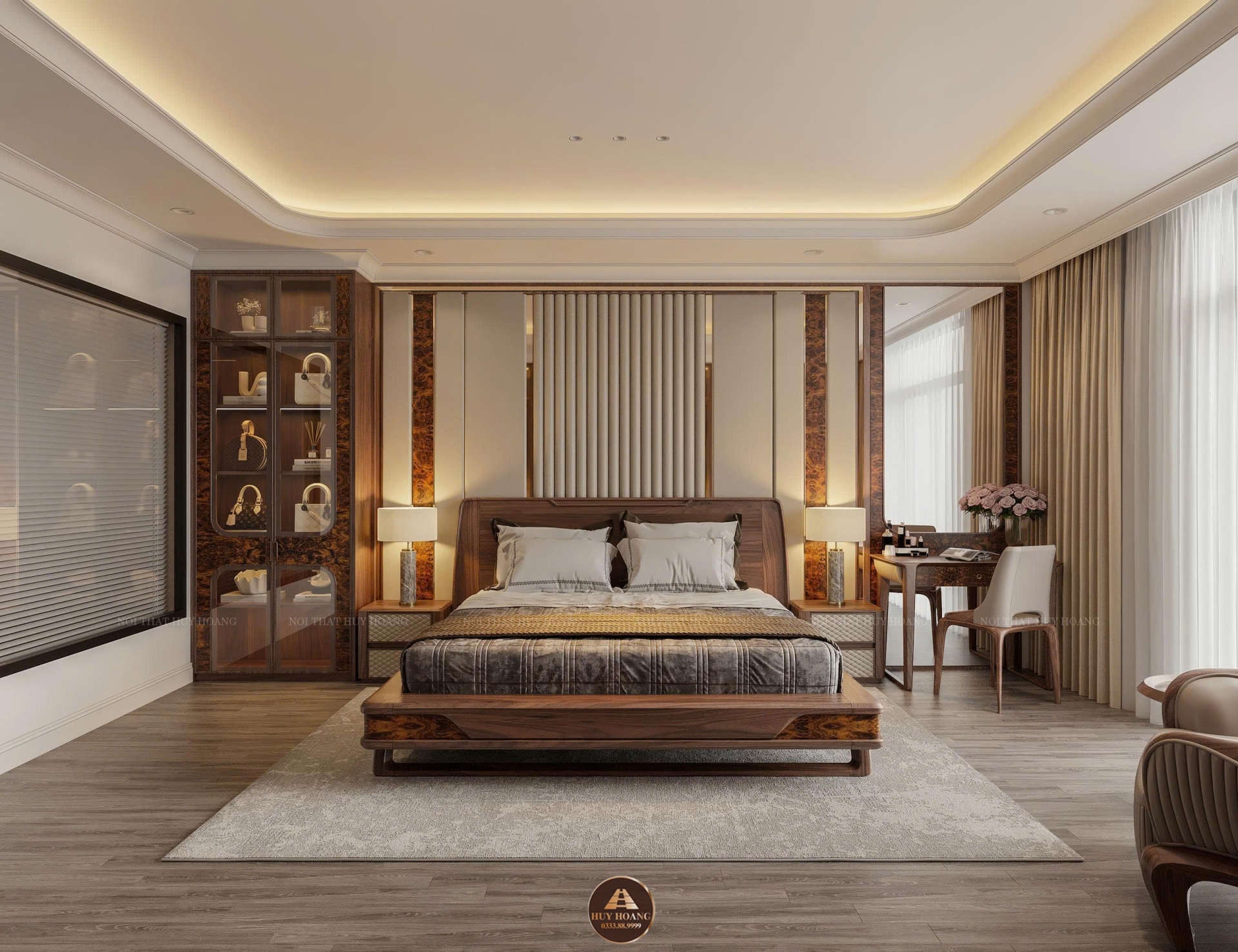 Chi phí đầu tư cho phòng ngủ gỗ óc chó