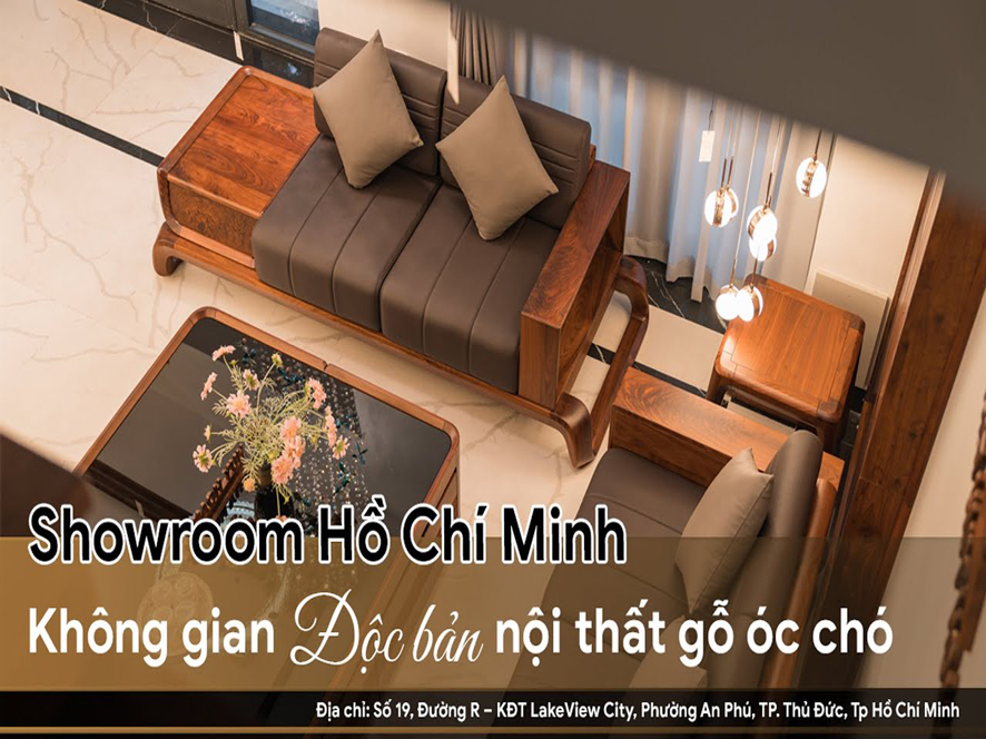 Showroom nội thất gỗ óc chó của Huy Hoàng tại Thành phố Hồ Chí Minh
