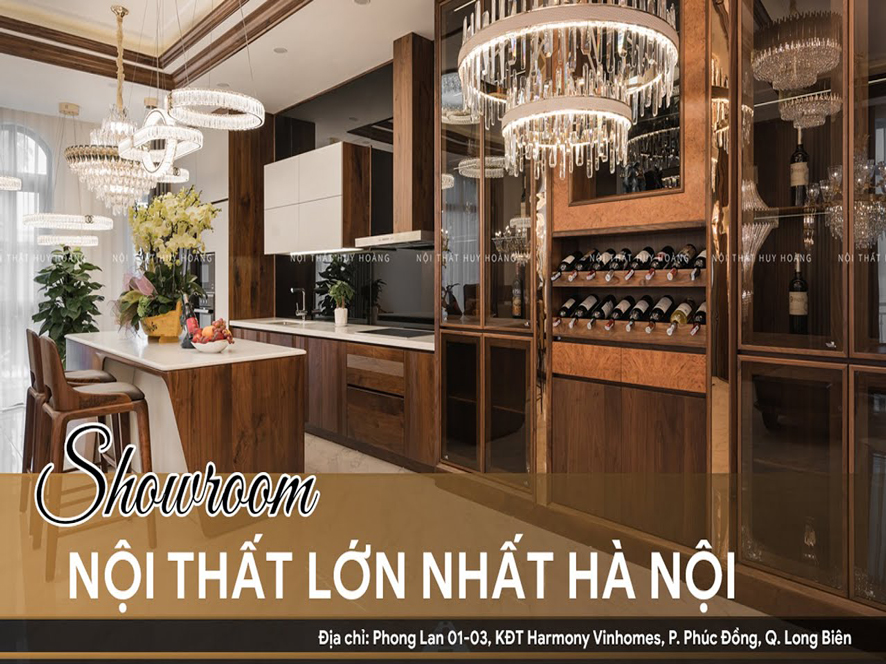 Giới thiệu Showroom nội thất gỗ óc chó của Nội thất Huy Hoàng tại Hà Nội