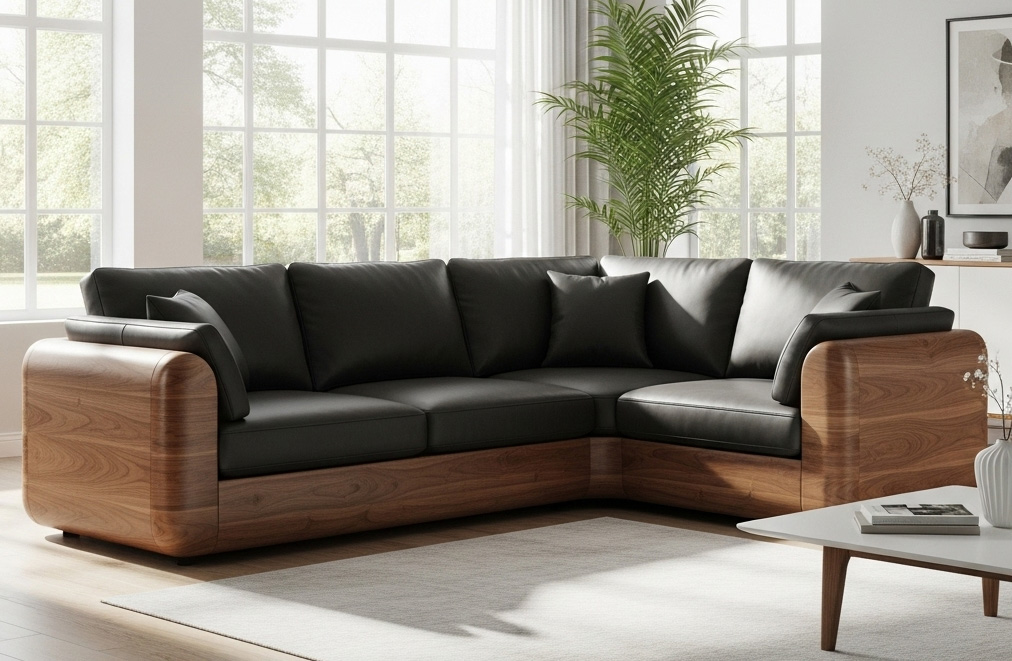 tại sao nên chọn sofa gỗ óc chó chữ L