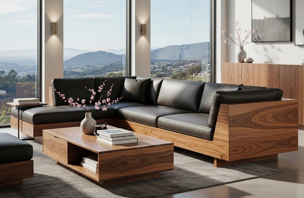 lưu ý khi mua sofa gỗ óc chó chữ L