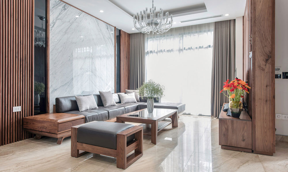 sofa gỗ óc chó chữ L là gì