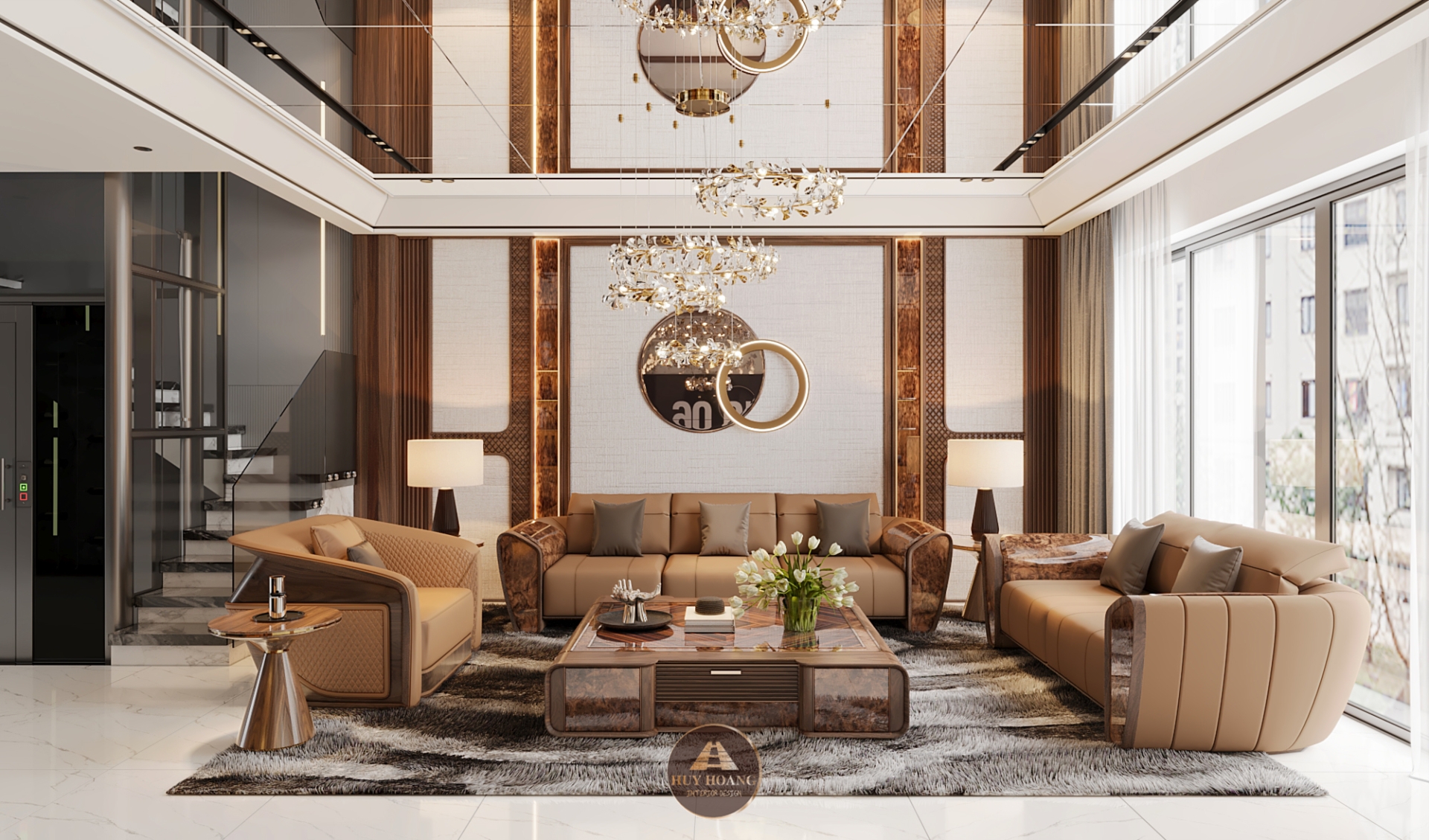 mẫu sofa gỗ óc chó đẹp