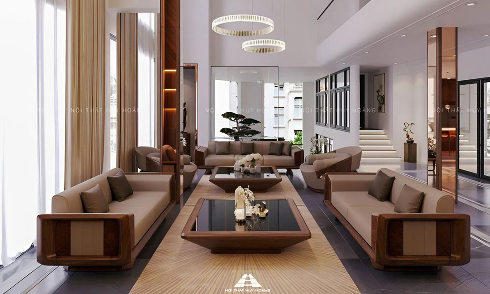 mẫu sofa gỗ hiện đại