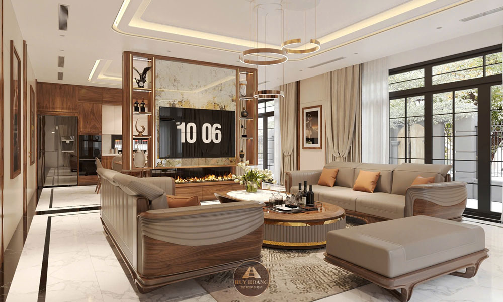 mẫu sofa gỗ hiện đại