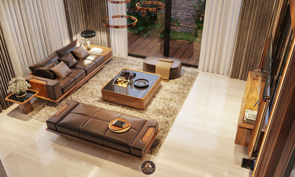 mẫu sofa gỗ hiện đại