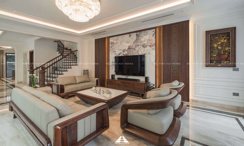 mẫu sofa gỗ hiện đại