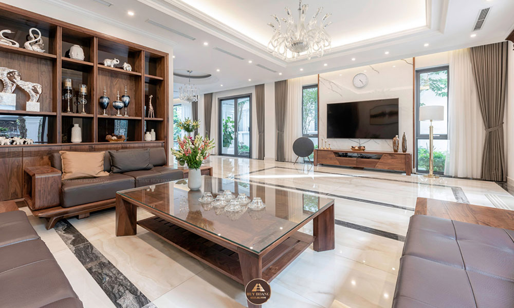 Sofa gỗ sồi sơn màu óc chó là gì