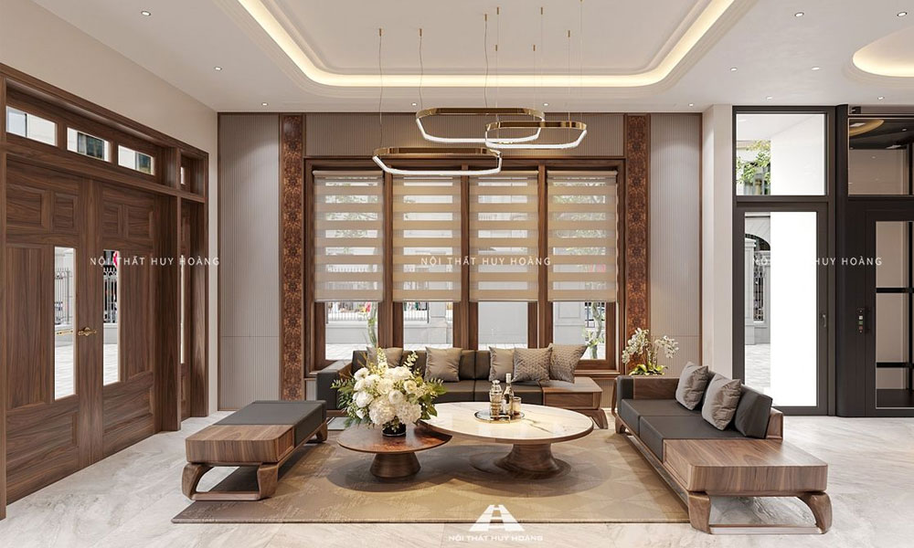 Sofa gỗ sồi sơn màu óc chó là gì