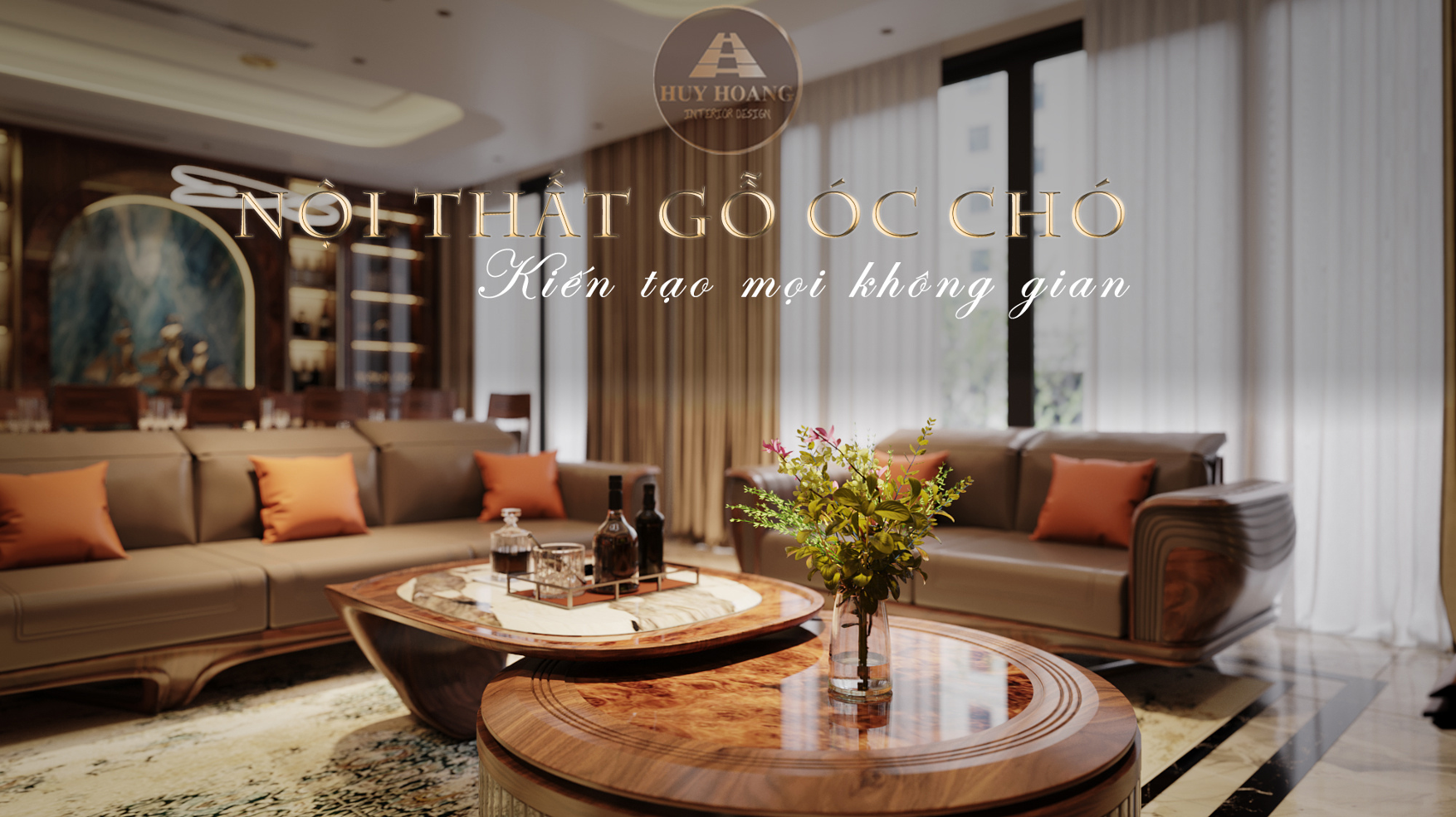 thiết kế nội thất gỗ óc chó