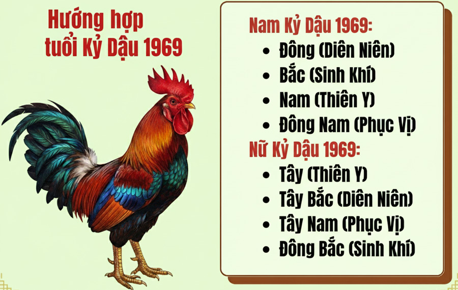 1969 hợp hướng nào, Kỷ Dậu 1969 hợp hướng nào?