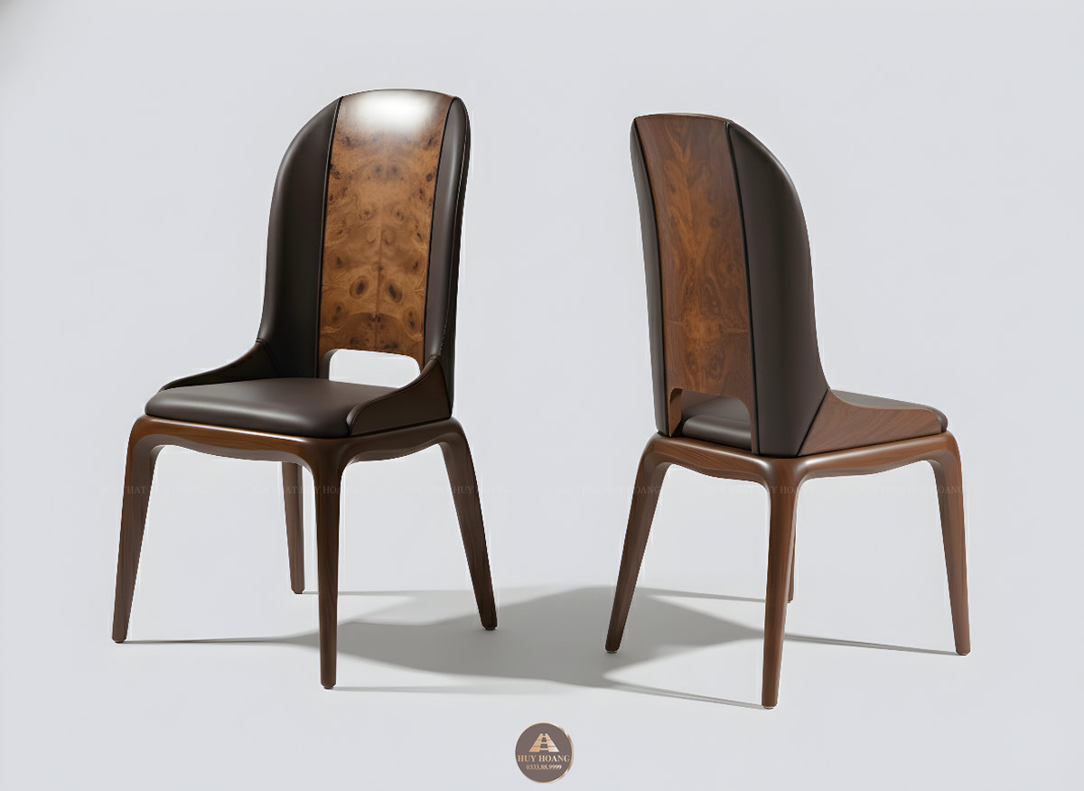 Ghế ăn da bò Ý không tay vịn