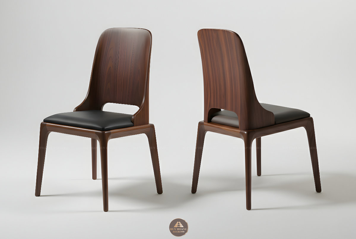 Ghế ăn da bò Ý không tay ghế