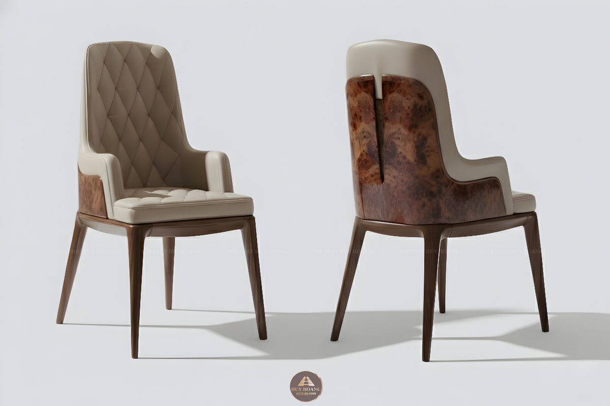 Ghế ăn da bò Ý tự nhiên