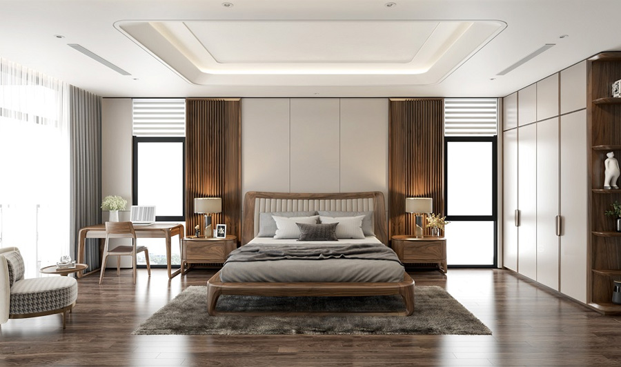 ưu điểm của giường ngủ gỗ óc chó kiểu nhật