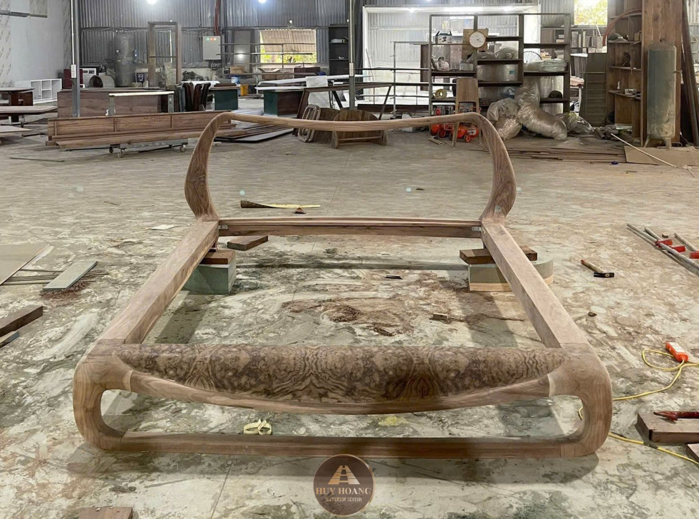 báo giá giường ngủ gỗ óc chó kiểu Nhật