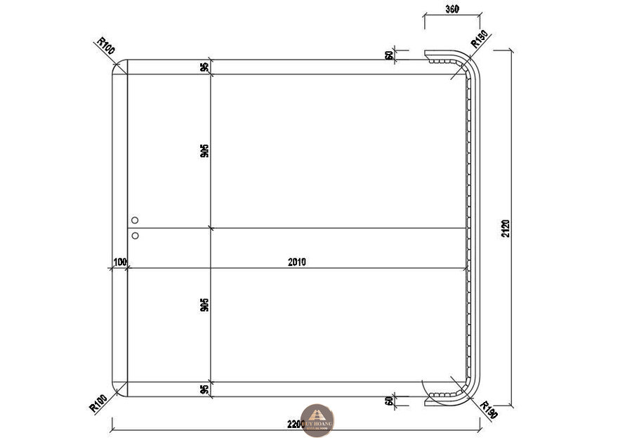 Giường ngủ gỗ óc chó 1m8 x 2m, giường ngủ gỗ óc chó kích thước 1m8 x 2m