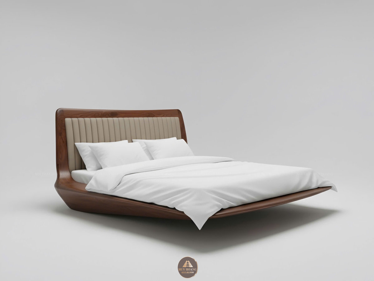 Giường ngủ da bò Ý dáng bay