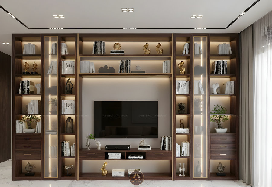 Mẫu kệ s&aacute;ch gỗ &oacute;c ch&oacute; tự nhi&ecirc;n thiết kế kịch trần