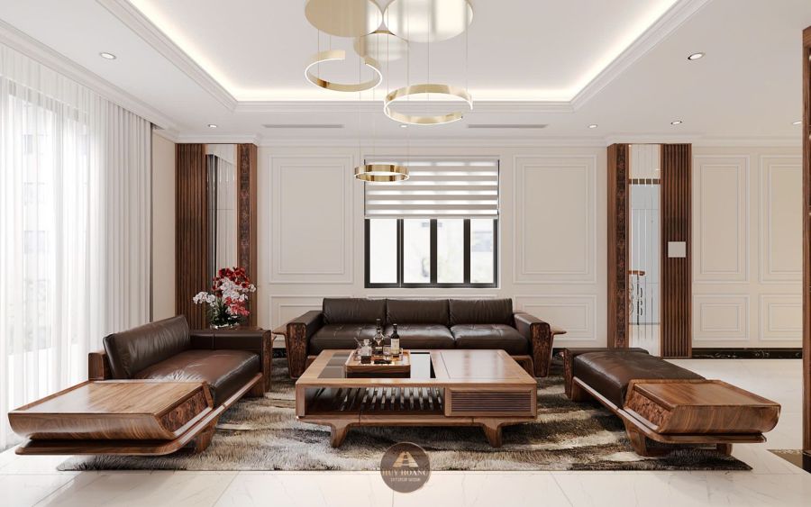 Sofa gỗ &oacute;c ch&oacute; ch&acirc;n xoắn Avalon Balance đầy nghệ thuật