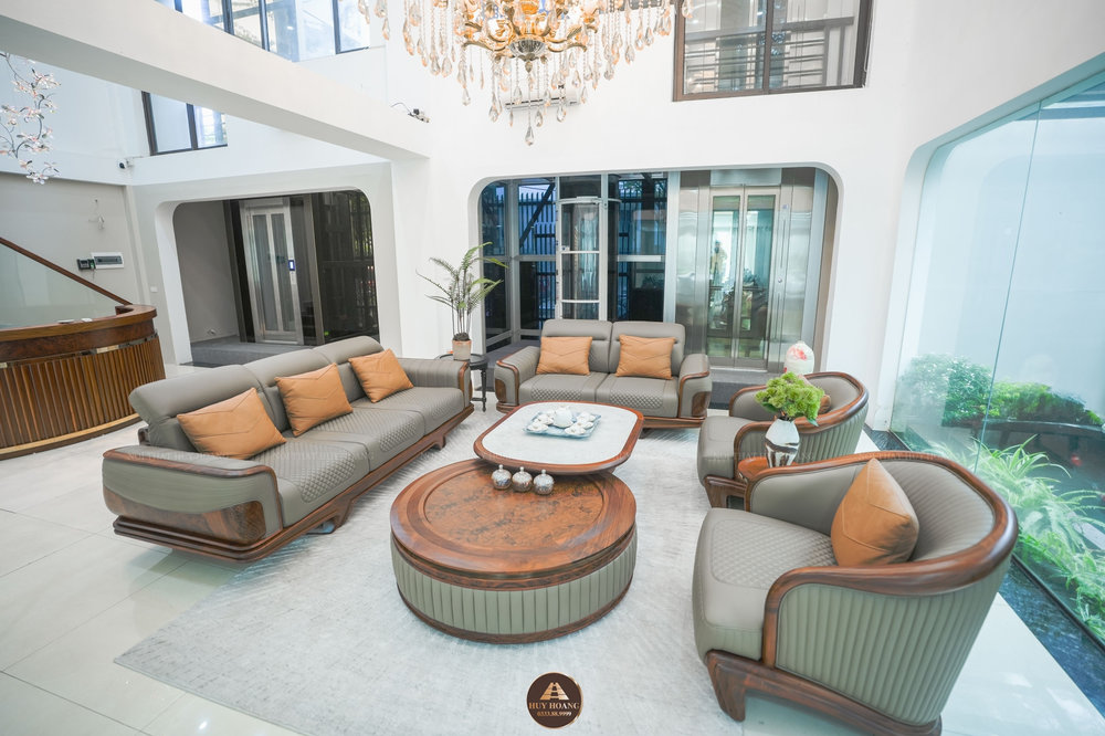 Sofa da bò Ý Avalon Curve