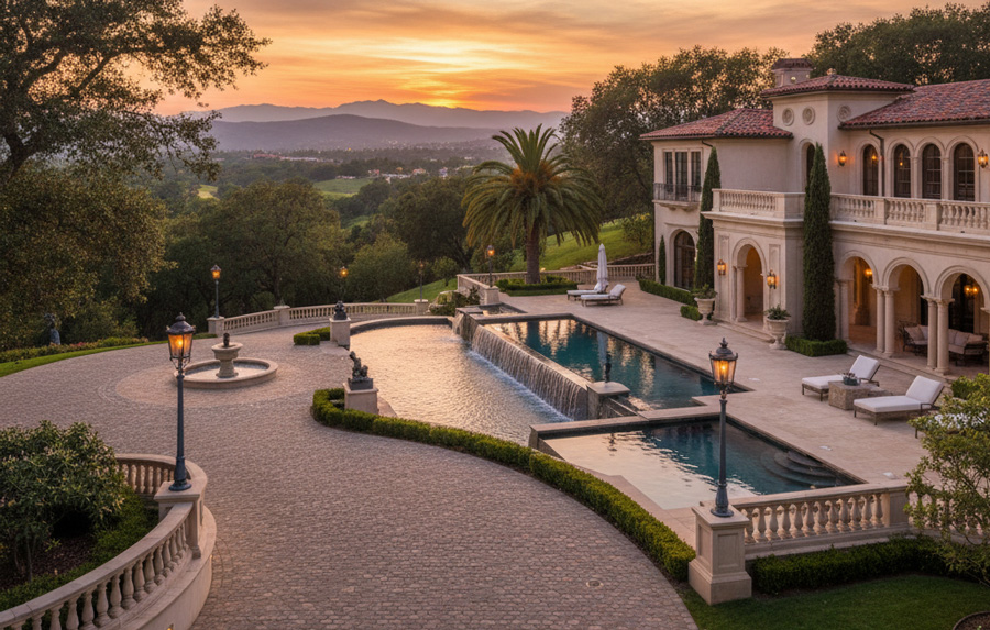 Tổng thể thiết kế cảnh quan s&acirc;n vườn biệt thự đẹp