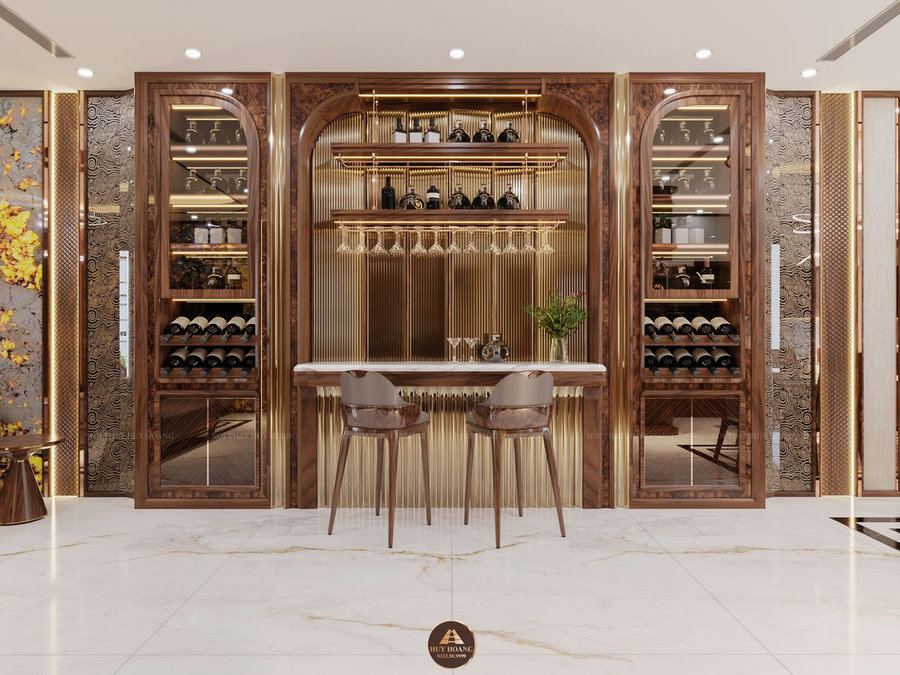 Tủ rượu gỗ &oacute;c ch&oacute; kết hợp b&agrave;n bar, tủ rượu gỗ &oacute;c ch&oacute;