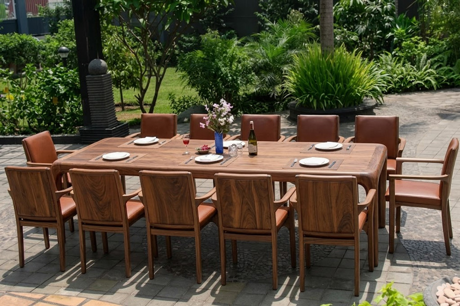 66+ mẫu bàn ăn 12 người gỗ óc chó hiện đại và sang trọng