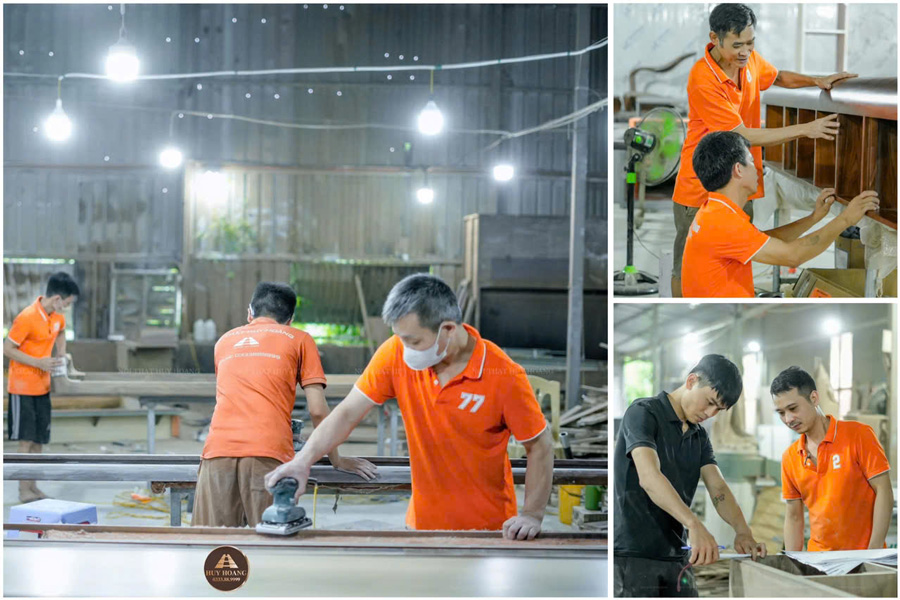 xưởng sản xuất b&agrave;n ăn 6 ghế gỗ &oacute;c ch&oacute;