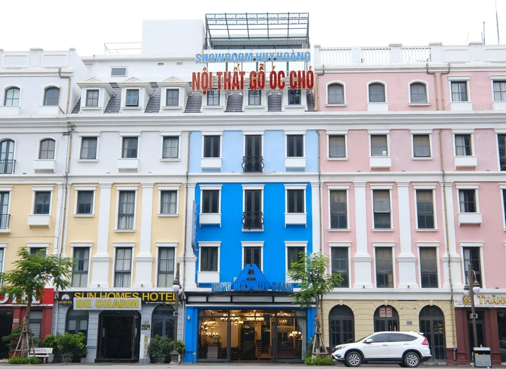 showroom b&agrave;n ăn gỗ &oacute;c ch&oacute; 8 ghế