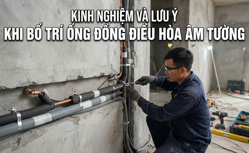 T&igrave;m hiểu những lưu &yacute; quan trọng khi bố tr&iacute; ống đồng điều h&ograve;a &acirc;m tường