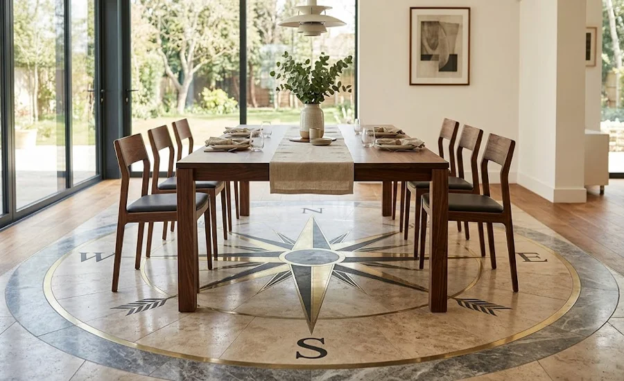 hướng đặt b&agrave;n ăn gỗ &oacute;c ch&oacute; theo mệnh gia chủ