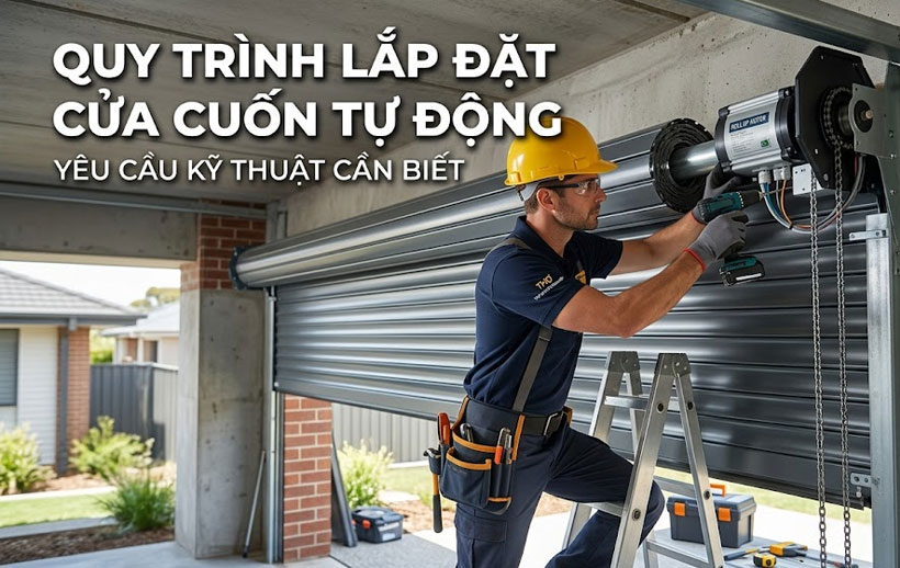 Quy Trình Lắp Đặt Cửa Cuốn Tự Động Và Những Yêu Cầu Kỹ Thuật Cần Biết
