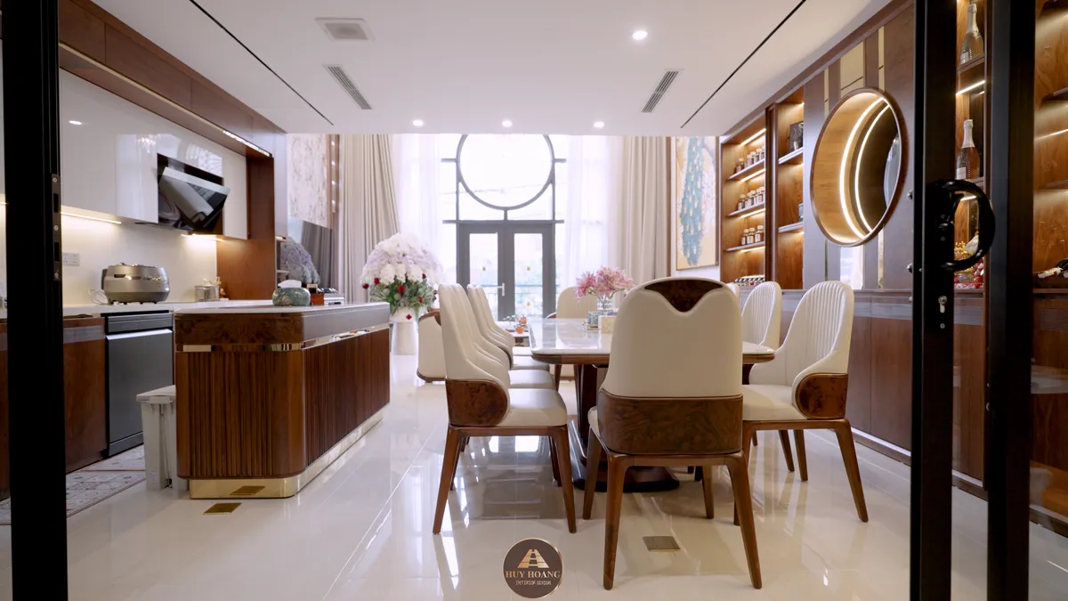 Thiết kế thi công nội thất gỗ óc chó Amber House – Không gian sống chuẩn nghỉ dưỡng