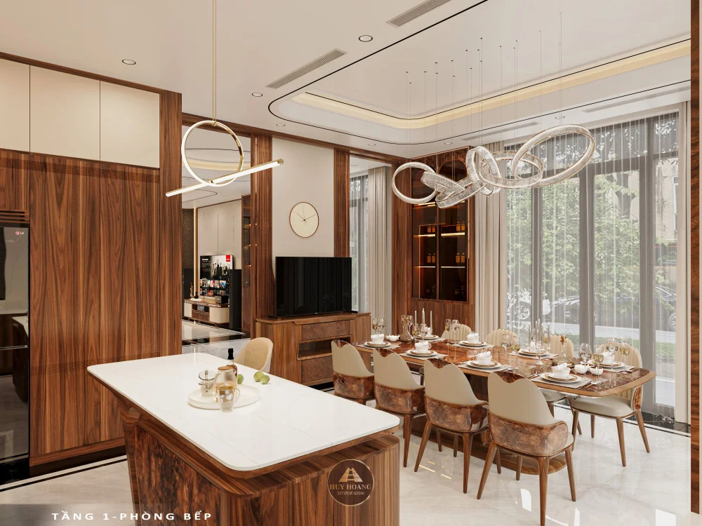 Dự Án Hoàn Thiện: Biệt Thự Gỗ Óc Chó Modern Luxury Tại Vinhomes Vũ Yên