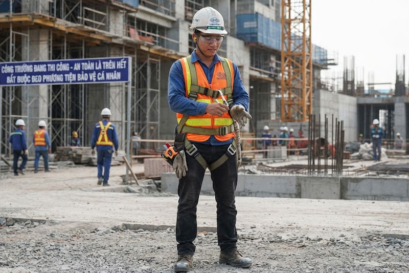 C&ocirc;ng nh&acirc;n bắt buộc phải sử dụng trang phục v&agrave; thiết bị bảo hộ ph&ugrave; hợp trước khi l&agrave;m việc