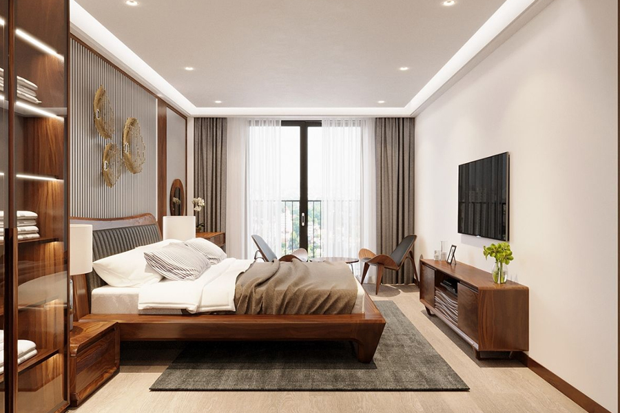 Giường ngủ gỗ &oacute;c ch&oacute; Queen Size l&agrave; lựa chọn l&yacute; tưởng cho căn hộ chung cư